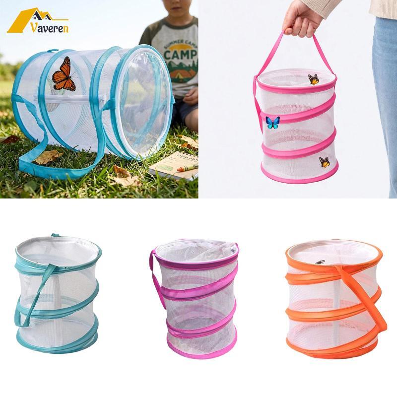 [Vaveren] Butterfly Habitat Cage Mesh Caterpillars Habitat Cage และที่จับสะดวกสําหรับ Caterpillars อ