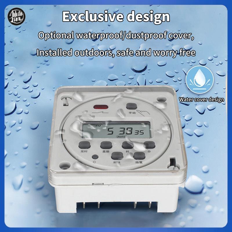 WL| โปรแกรมรีเลย์เวลา CN101A\CN102A ฝาครอบกันน้ําพลาสติกดิจิตอล LCD Power Timer Switch ฝาครอบป้องกัน