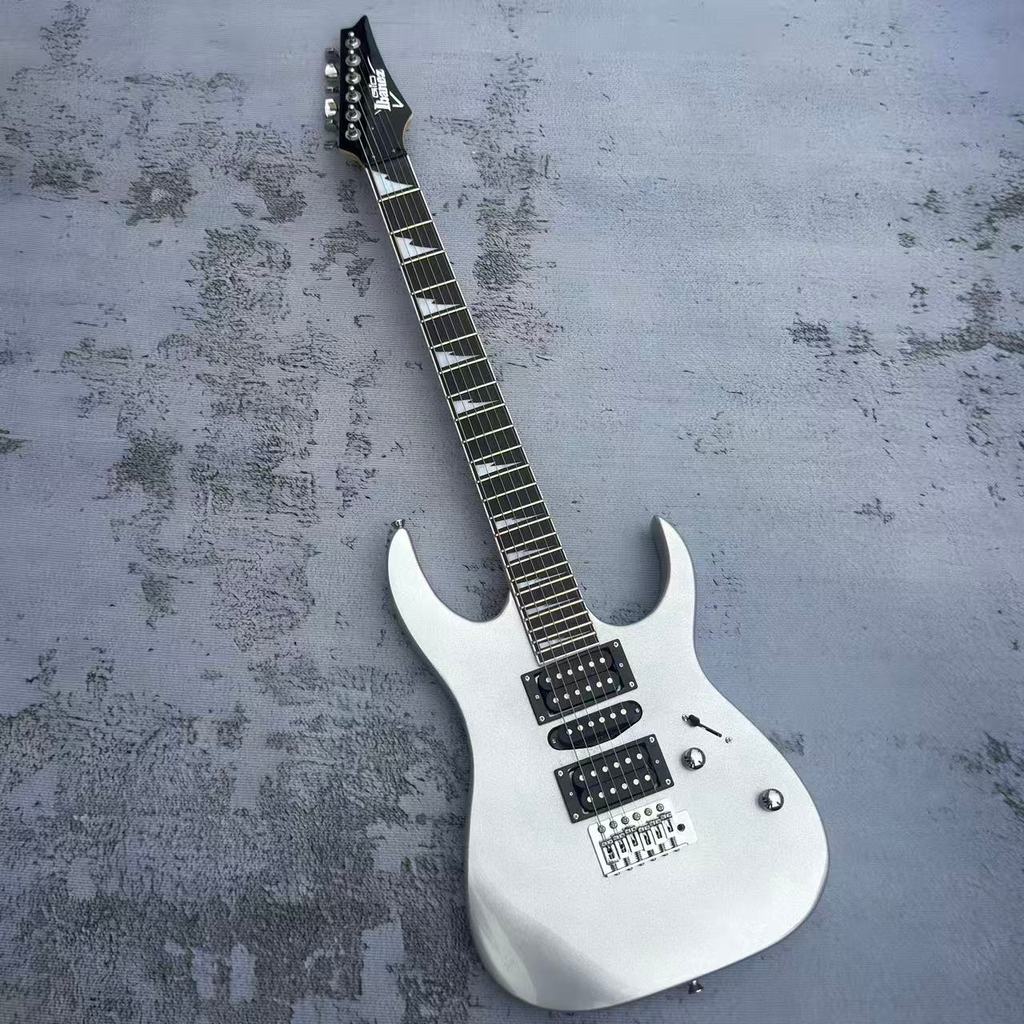 Ibanez RG Gio Series GRG170DX กีตาร์ไฟฟ้าสีเงินกีตาร์มืออาชีพ