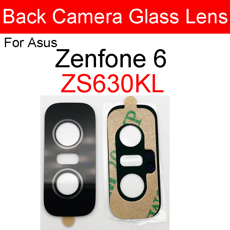 JDT เลนส์กล้องด้านหลังพร้อมสติกเกอร์กาวสําหรับ Asus Zenfone 6 ZS630KL l01WD เลนส์กล้องด้านหลังสําหรั