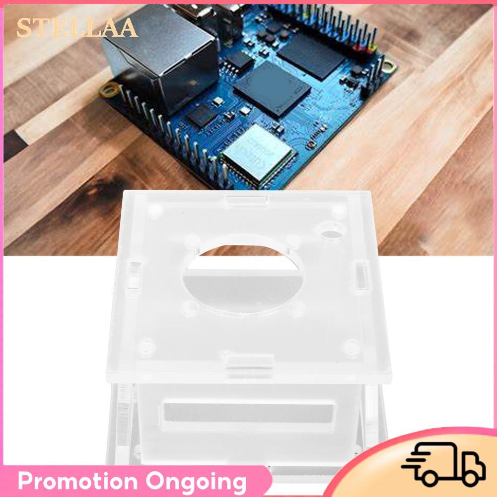 Stellaa เคสอะคริลิคใสสำหรับ Orange Pi Zero 3 Development Board การกระจายความร้อนที่มีประสิทธิภาพ Cle