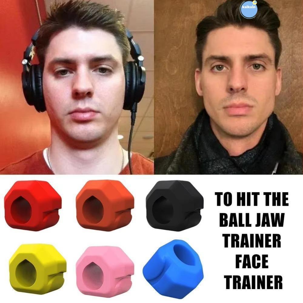 COOLSO Jaw Trainer, ซิลิโคน Anti-stress Jawline Exerciser, Gum เม็ด Exerciser Shaper BPA ฟรีลูกบอลนว