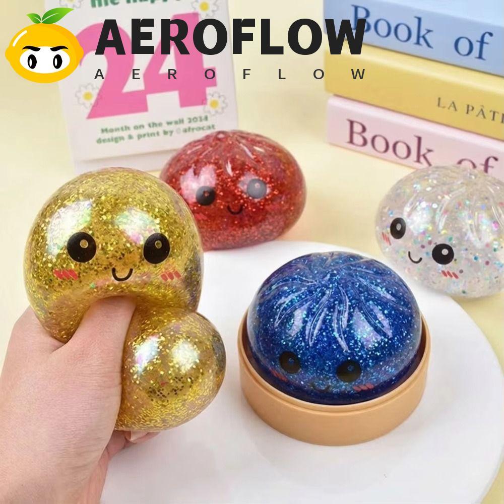 AEROFLOW ซาลาเปานึ่งของเล่นบีบ,ลูกบอลแป้งนุ่ม Squeezable Sensory ความเครียดบรรเทาของเล่น,เด็กผู้ใหญ่ต่ํา Rebound Reusable สมจริงช้า Rebound ของเล่น Home Office Desktop