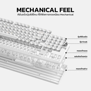 iwachi คีย์บอร์ด FURYCUBE IP98 ปุ่มยาง 98 Keys แบบมีสาย โหมดไฟRGB Mechanical Feel