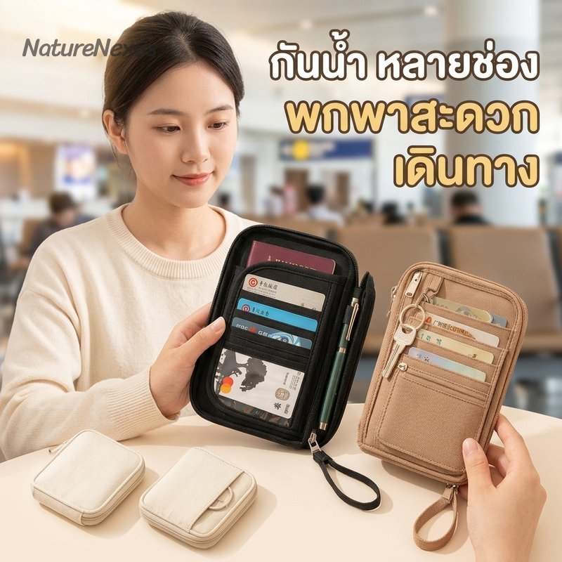 ปกพาสปอร์ต เคสพาสปอร์ต กระเป๋าพาสปอร์ต กันน้ำ ผ้าออกซ์ฟอร์ด ช่องใส่บัตร เอกสาร RFID เดินทาง