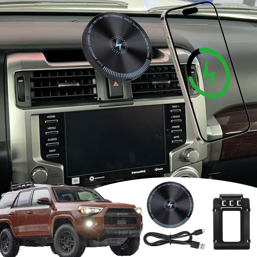 สําหรับ Toyota 4runner Phone Mount,15W Magnetic Wireless Charging,2024 Toyota 4runner Phone Holder,2