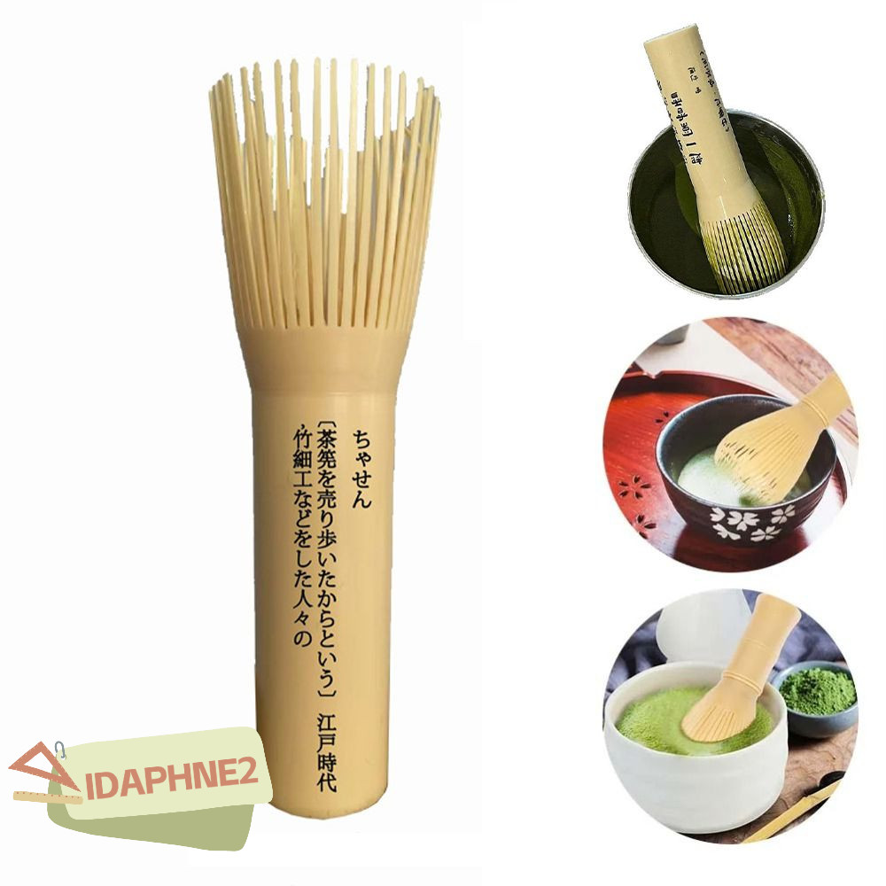 IDAPHNE2 แปรงชาเขียวมัทฉะ,เรซิ่นReusable Matcha Whisk, Tranditionalแบบพกพาด้ามยาวชาเขียวปัดผงชุดชาอุปกรณ์เสริม
