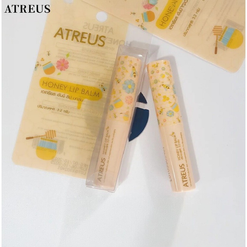 lipbalm ลิปมัน ประเทศไทย Atreus Honey Lip Balm Long-Lasting Moisturizing Moisturizing ไม่มีสี Anti-D