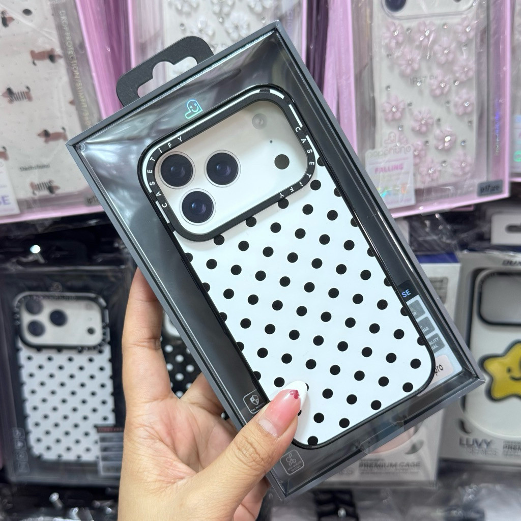 Popphone CASE Polka Dots สําหรับรุ่น iPhone17promax 17pro IP17 IP16promax พร้อมส่ง