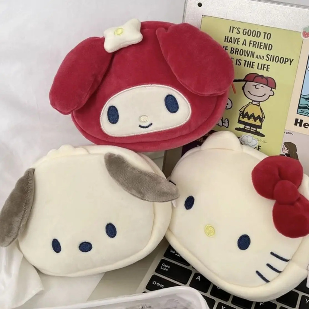 ใหม่คิตตี้ โปชาโก กระเป๋าใส่เหรียญและเครื่องสำอาง การ์ตูนน่ารัก พกพาสะดวก