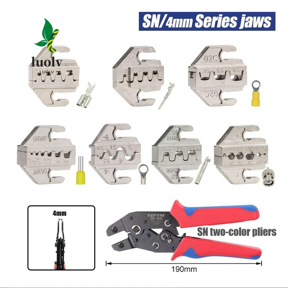 LUOLV SN CRIMPING คีม Jaw, SN-2546B 02C กว้าง 4 มม. CRIMPING คีมขากรรไกร,โลหะผสม 06WF 2549 03H 48B 5