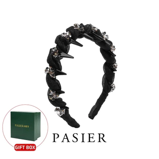 PASIER Paris Princess Hair Crown ผู้หญิง Handmade เครื่องประดับผมทุกวันชุด Party ของขวัญกล่อง FB2304-N