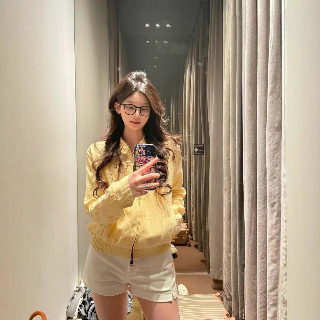 เสื้อแจ็กเก็ตผ้าลินินสไตล์ Old Money ปัก Pony Label จาก Ralph Lauren สำหรับผู้หญิง
