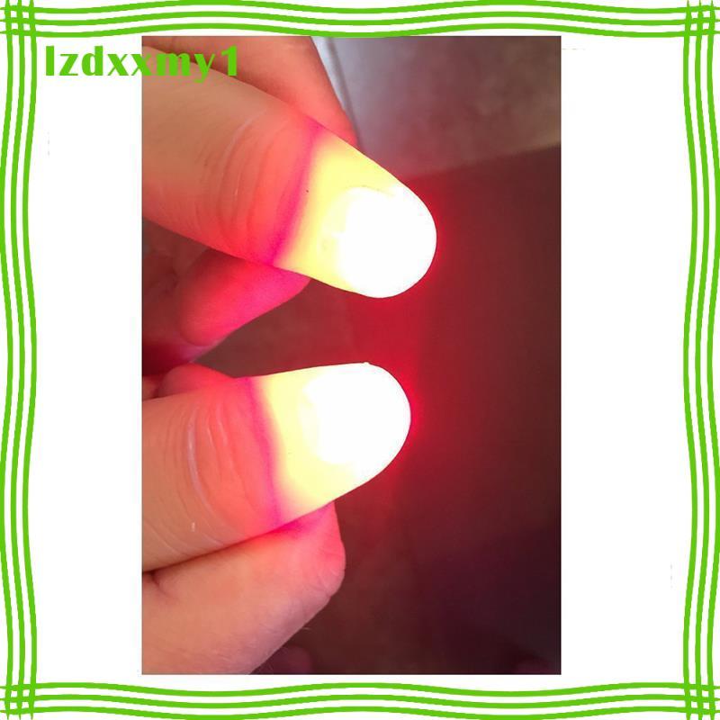 [Kiddy] 2 ชิ้น Magic Light Up Fingers LED Tricks Thumb Props Magic Light Up Fingers ของเล่นนิ้วมือ T