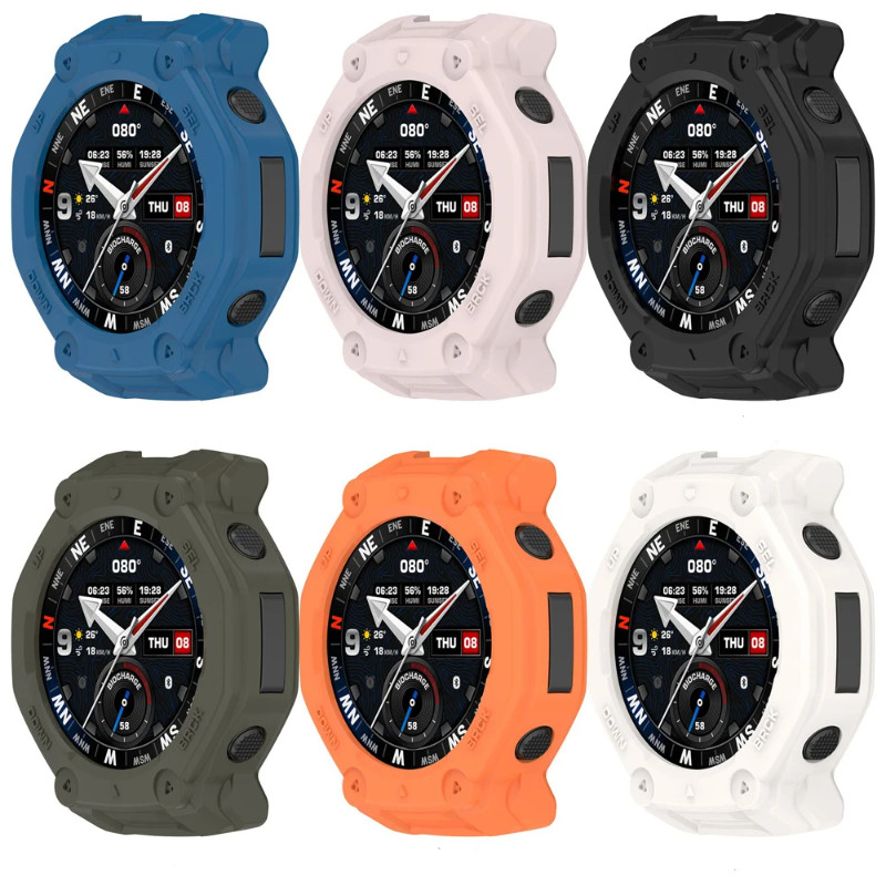 นาฬิกาสําหรับ Huami Amazfit T-Rex 3 Pro 44 มม.48 มม.คุณภาพสูง TPU ป้องกันรูปแบบทนทานสําหรับ Amazfit 