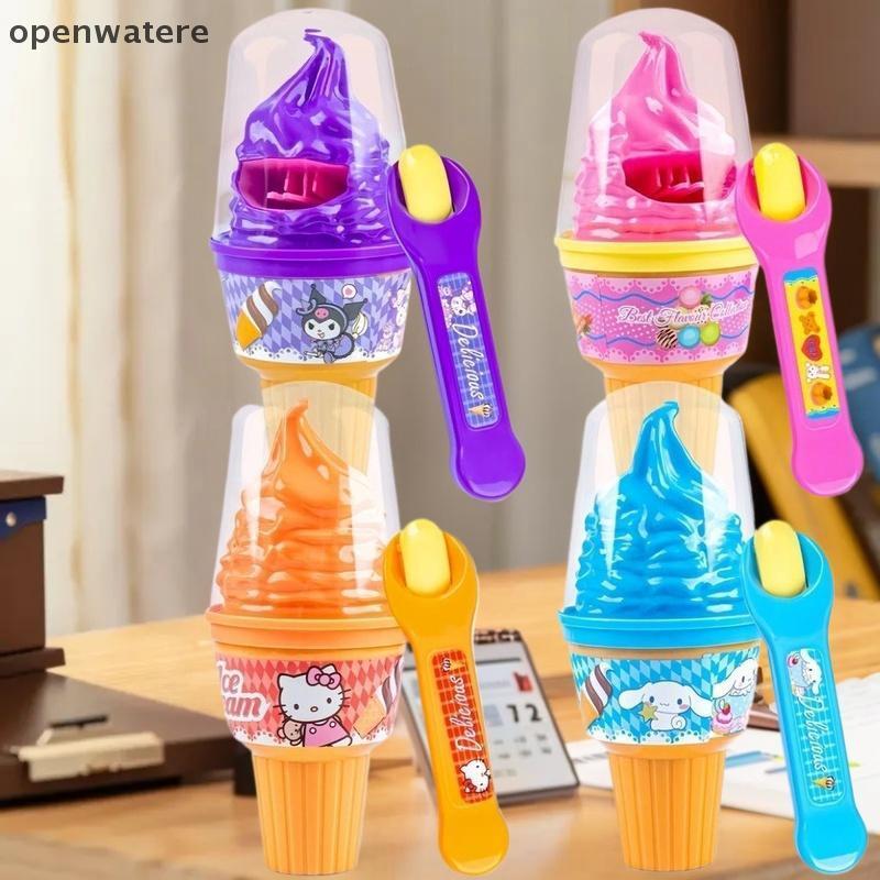 Openwatere Sanrio Pudding Feeding ชุดของเล่นสําหรับเด็กแกล้งเล่นและเดสก์ท็อปตกแต่ง VVV