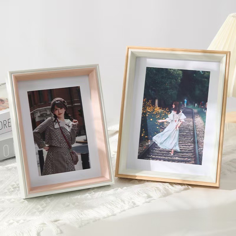 กรอบรูปไม้ กรอบรูปน่ารัก คุณภาพสูง กรอบรูป เคลื่อนย้ายง่าย ขนาดเล็กและพกพาสะดวก นำกลับมาใช้ใหม่ได้