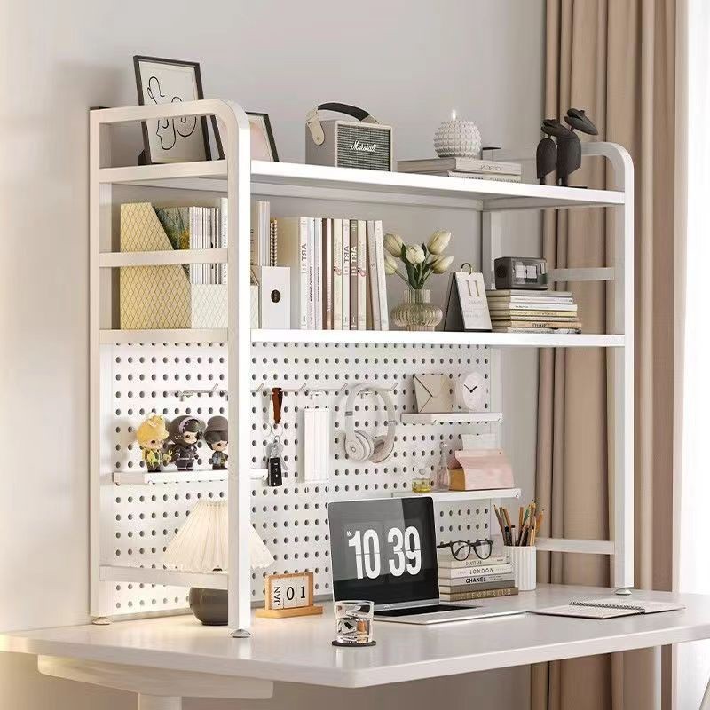 💐Desktop hole board bookshelf/desk storage shelf/computer desk display shelf/shelf/bookshelf/storage