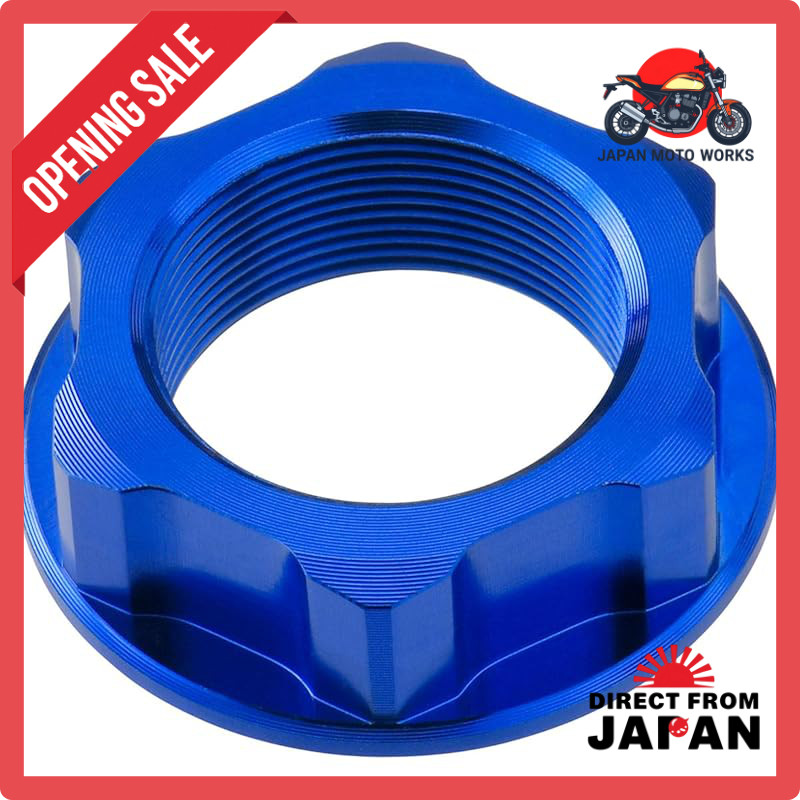 ZETA RACING Steering Stem Nut Blue M24x12 P1.0mm for YZ125/250 '94-26, YZ250F '01-26, YZ450F '03-26,