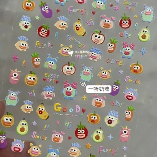 ไอโฟน17 เลนส์สติ๊กเกอร์ตกแต่งรักน่าเกลียดน่ารักผลไม้มอนสเตอร์น้อยนูนสติกเกอร์แต่งเล็บนักเรียนโทรศัพท์มือถือแท็บเล็ตสติกเกอร