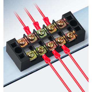A&D Terminal 600V 25A Terminal Block แบบตัวเลือก 1 ตัว เทอร์มินอล บล็อก เทอร์มินอล ขั้วต่อสายไฟ TB-2503 ถึง TB-2512