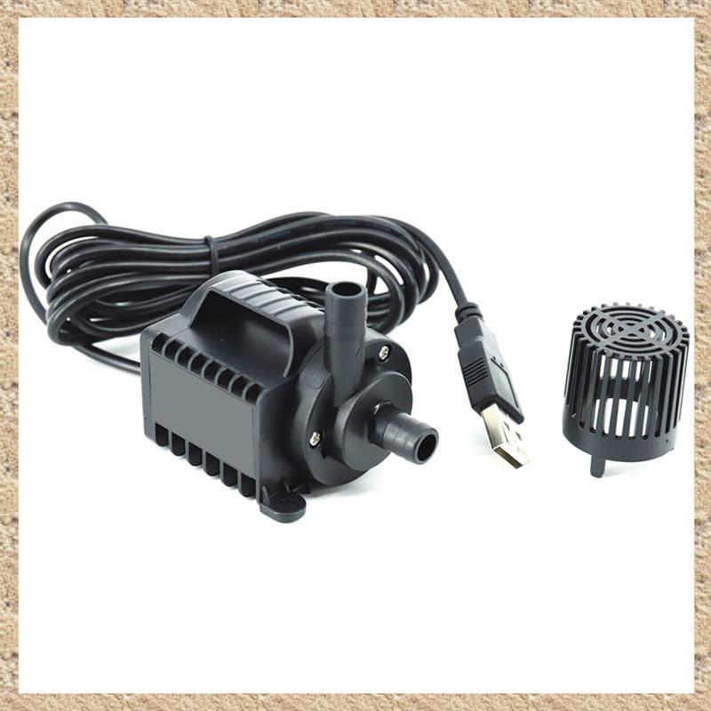 5V Submersible ปั๊มน้ํา 0-600L/H ปั๊มน้ําพุขนาดเล็ก 8 ระดับปรับ 0-7.2ft ยก USB ชาร์จสําหรับสระว่ายน้