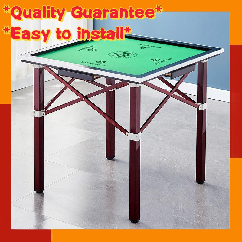 Hand-rub manual mahjong dormitory dual-use portable mahjong table folding home simple chess and card