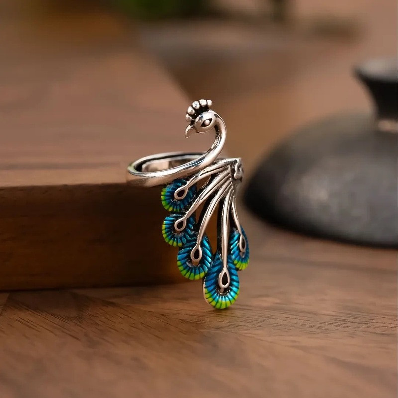 💍ปรับได้ทุกวงนิ้ว💍แหวนฟีนิกซ์ลายหงส์ วัสดุสังกะสีอัลลอยด์กันออกซิไดซ์ ผ่านการทดสอบการระคายเคืองผิว