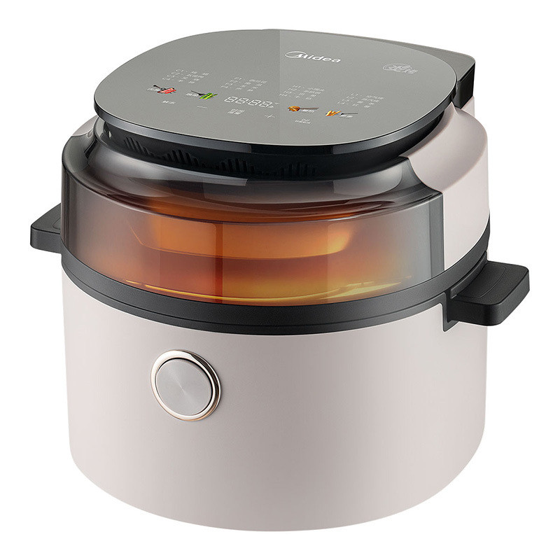 หม้อทอดไร้น้ำมัน Midea สำหรับใช้ในบ้าน รุ่นใหม่พร้อมการย่างด้วยไอน้ำ ไม่จำเป็นต้องพลิก หน้าจอแสดงผล6