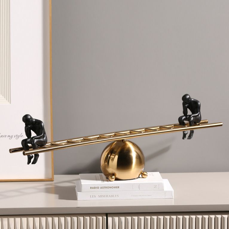 New Product#[1240People Collection]Modern Minimalist Creative Meditating Figure Ornament Light Luxur