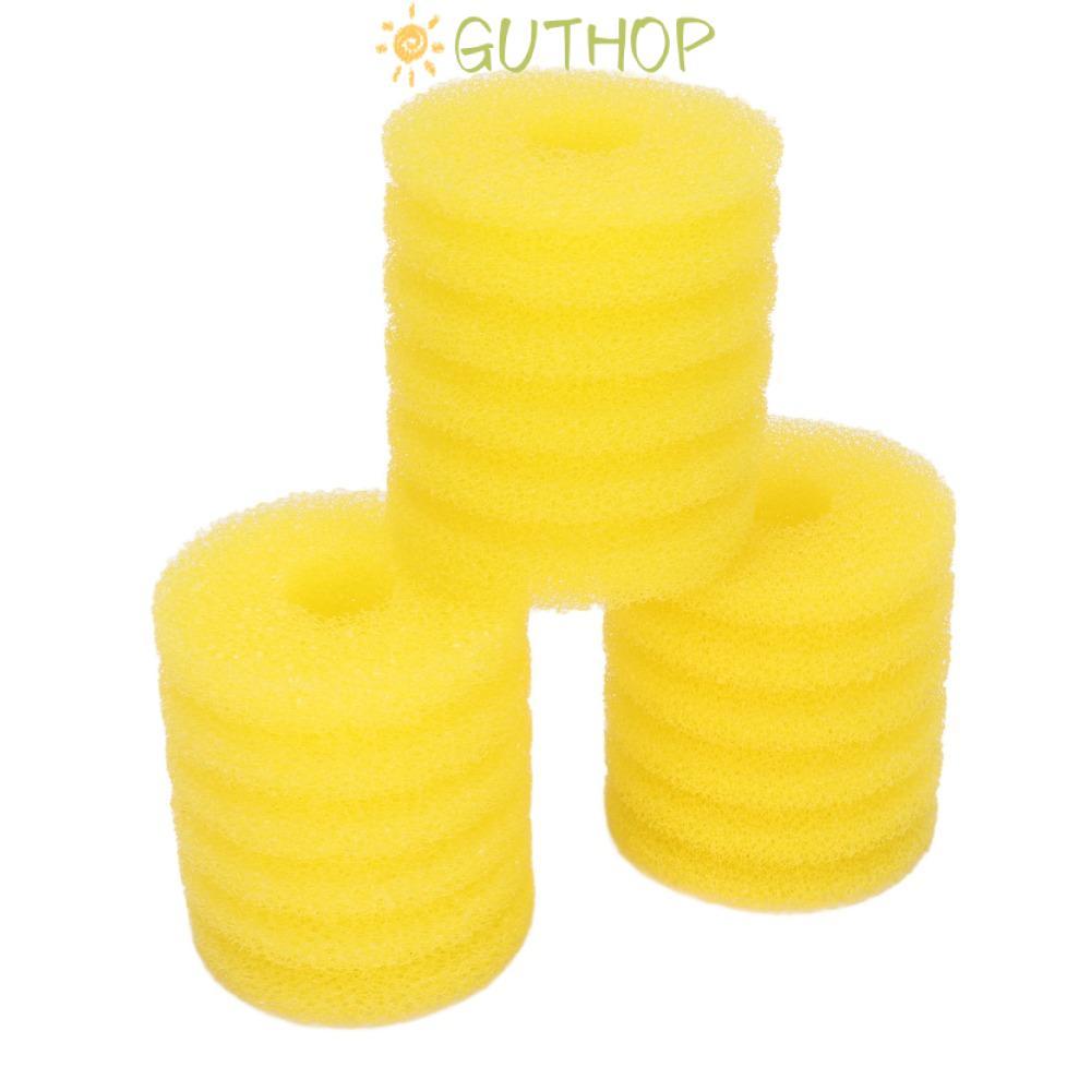 GUTHOP 3 ชิ้นชุดฟองน้ํากรองตู้ปลา, Pre Filter ทรงกระบอกรูปร่างถังปลาฟองน้ํากรอง, Aquarium Maintenance ฟองน้ํากรองโฟมน้ําถังปลา