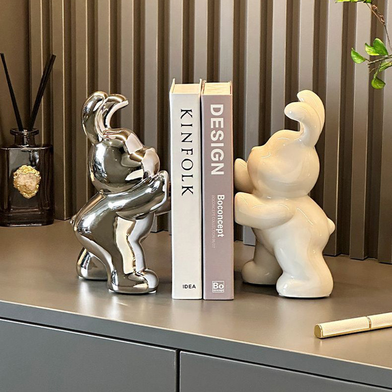 ตกแต่งบ้าน, ตกแต่งชั้นวางหนังสือกระต่ายที่เรียบง่ายสร้างสรรค์ - ของขวัญวันเกิดตู้ทีวีเครื่องประดับห้องนั่งเล่น
