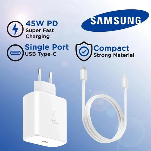 เครื่องชาร์จ Samsung EP-TA845 45W USB Type-C Super Fast Charging 2.0 – สีขาว (ต้นฉบับ)