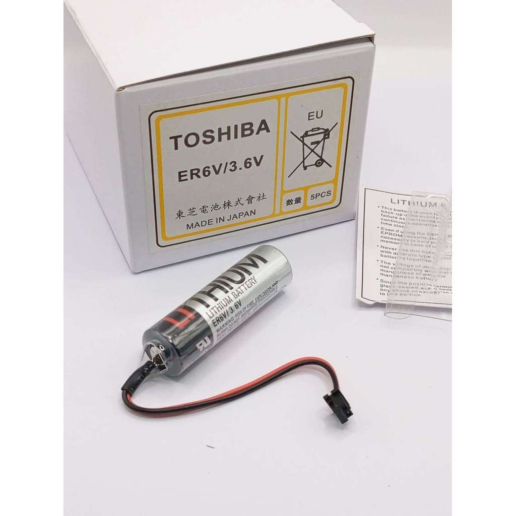 Newแท้ แบตเตอรี่ ER6V/3.6V แจ็คสีดำ Lithium Batterry for PLC พร้อมส่งจากไทย🇨🇷🛻