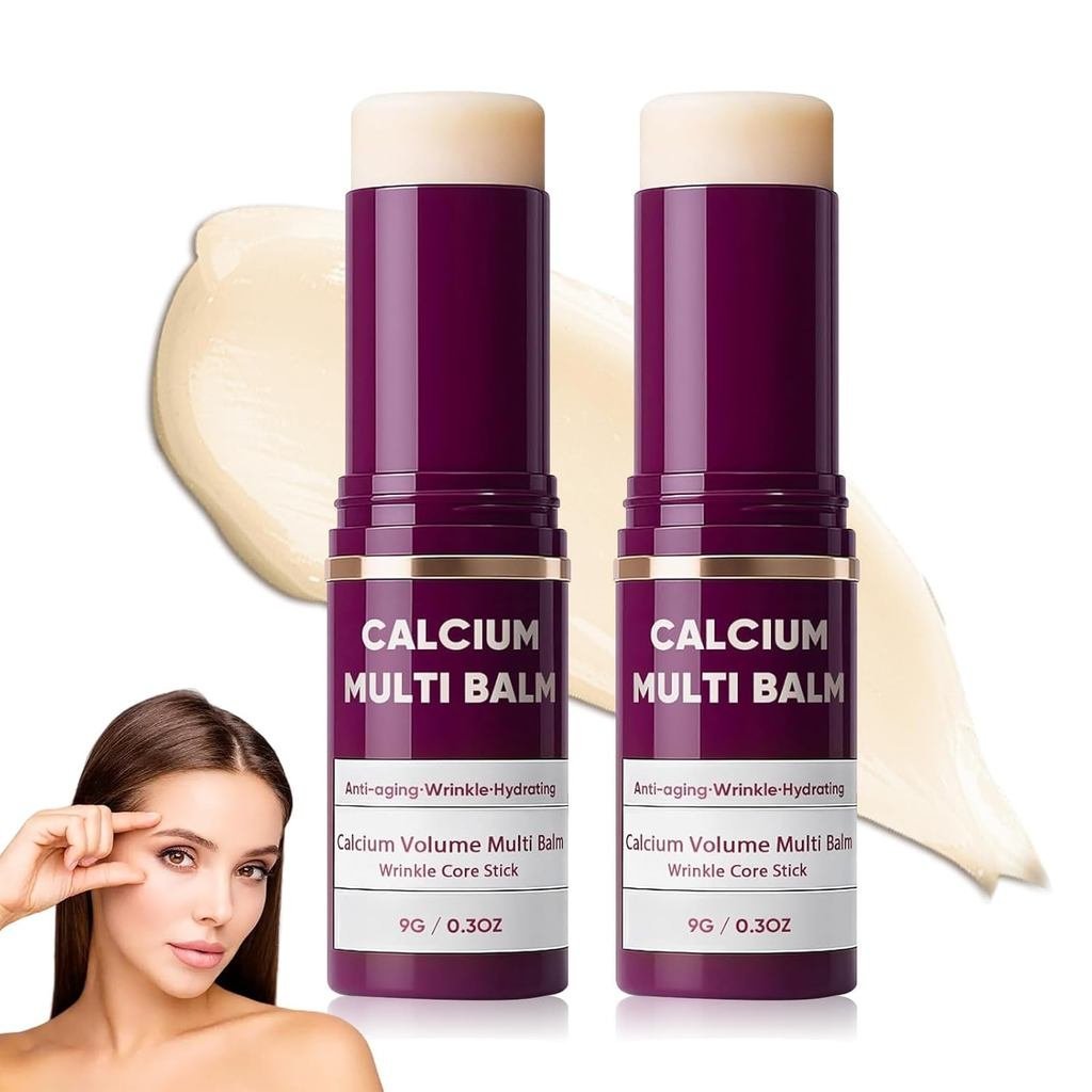 2PCS แคลเซียม Multi Balm แคลเซียม Volume Multi Balm Wrinkle Core Stick เกาหลีคอลลาเจน Moisturing Sti