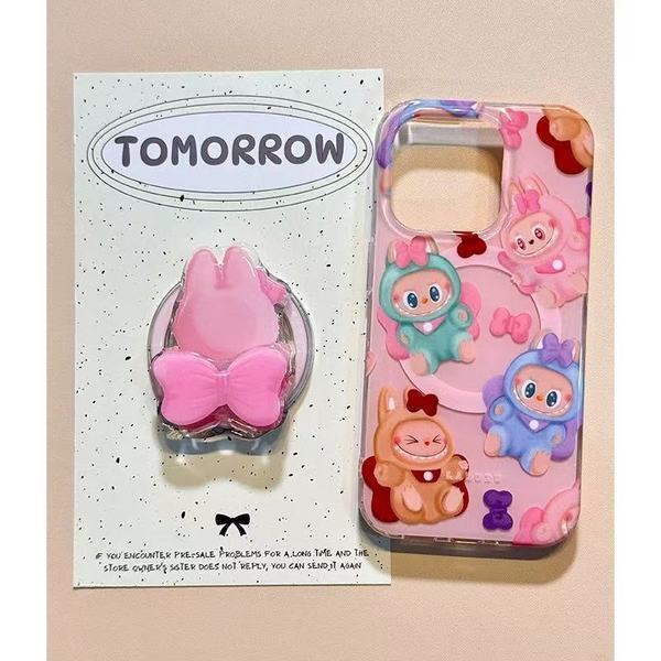เคส 425 ไอโฟน เคส 425 เคส 425 degree วงเล็บแม่เหล็กผ้า Bow Labu หมุนได้เหมาะสําหรับ iPhone16promax A