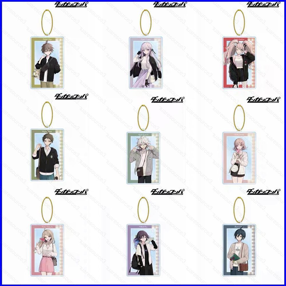 Danganronpa อะคริลิค kechain กระเป๋าจี้ Sign UP อะนิเมะรูปของเล่น Stands ผู้ถือแผ่น