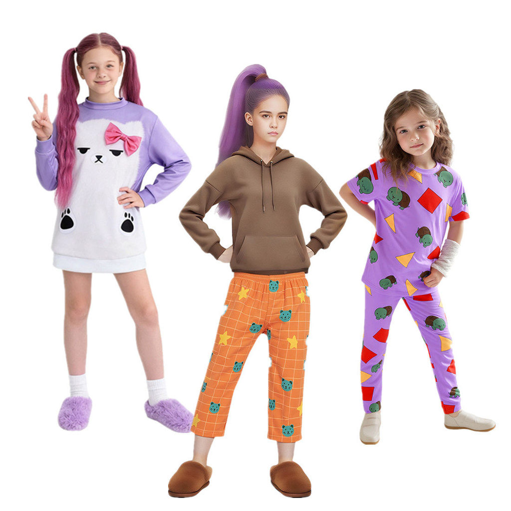 ชุดนอน.Cosplay.Witch.Hunter.Group.ลาย.Zoey.สีม่วง.Lumi.Mira.Bear