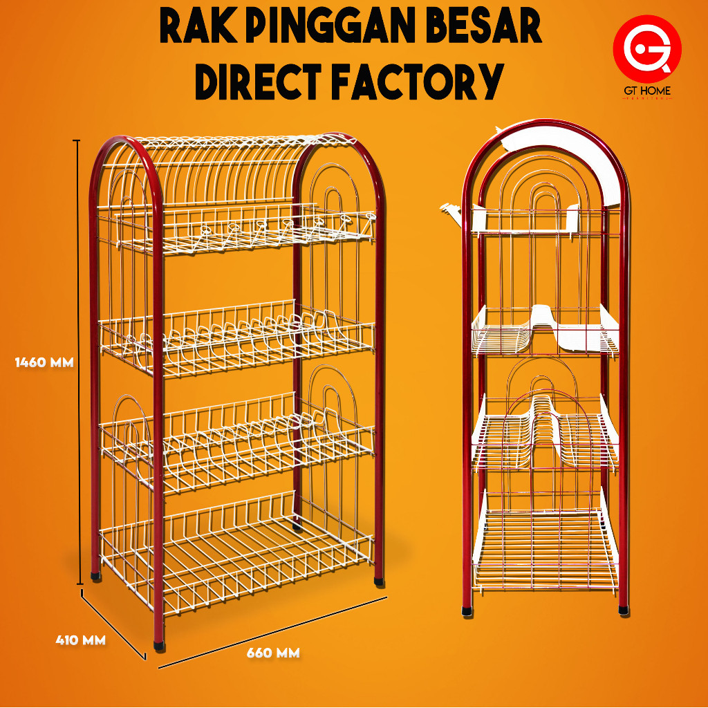Multipurpose Rack  - Kitchen Rack Kitchen Organizers Storage Rack Dish Rack Rak Pinggan Rak Baju Pla