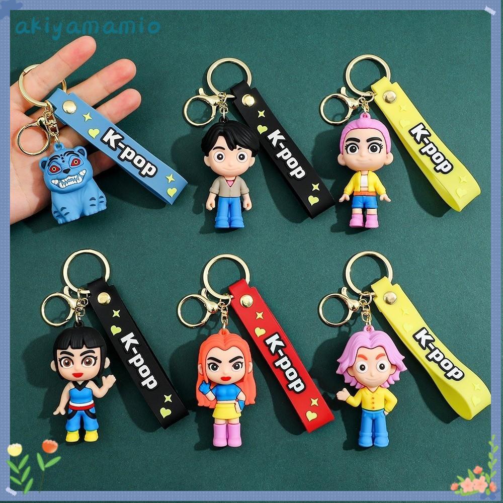 พวงกุญแจน่ารัก K-POP Akiyamamio Demon Hunters สำหรับแฟนเพลง K-POP พร้อมการออกแบบตามธีม Demon Hunters