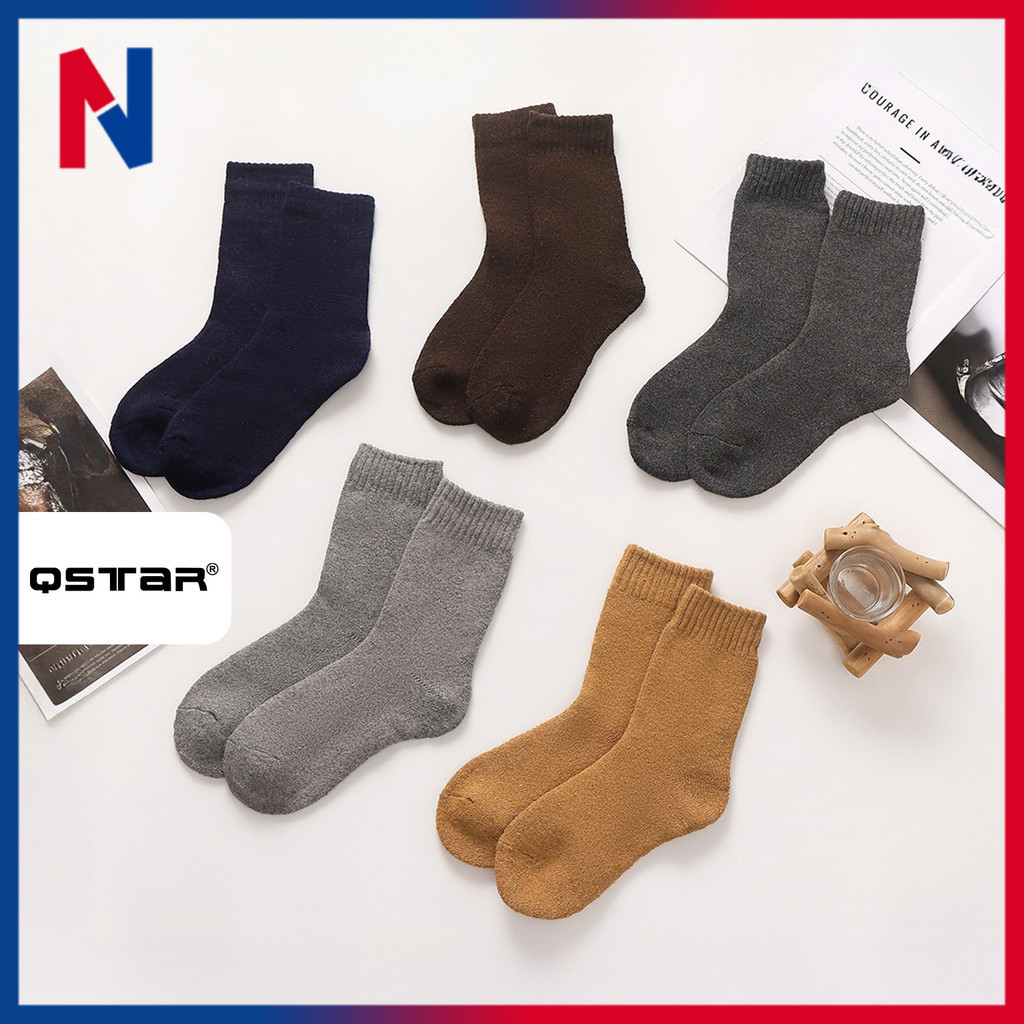 QSTAR ถุงเท้าลูกเรือหนาพิเศษ, Stokin Sukan Poliester Tebal พร้อมส่วนโค้งรองรับ