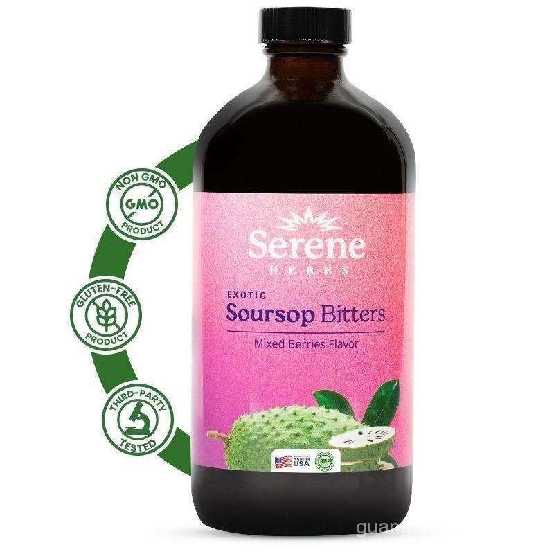 Serene Herbs: Soursop Bitters, Mixed Berries Flavor Healthcare Dietary vitamins women