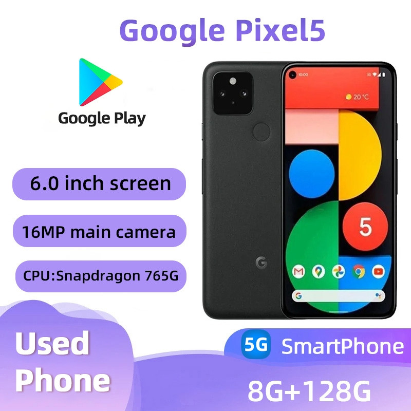 Google Pixel 5(5G)สมาร์ทโฟน 128GB โทรศัพท์มือสองสภาพดีทุกสี