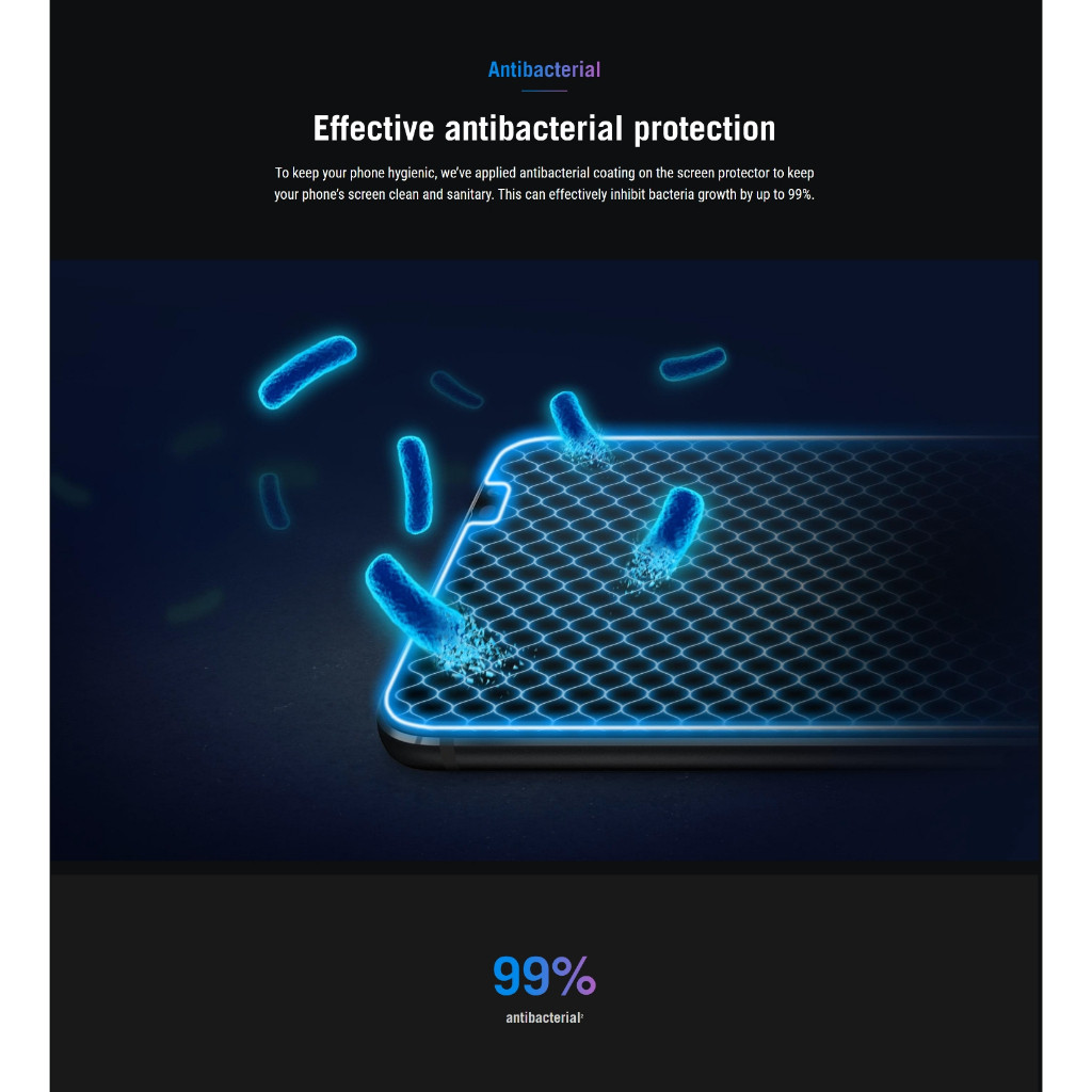 สำหรับ ASUS ROG Phone 8 Pro / ROG Phone 8 - ASUS ROG ฟิล์มกันรอยกระจกกันแบคทีเรีย - รูปที่ 5