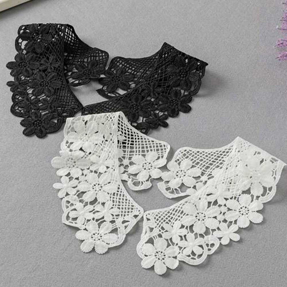จักรเย็บผ้าอุปกรณ์ตกแต่งเย็บปักถักร้อย Applique Neckline ผ้าลูกไม้ที่ถอดออกได้
