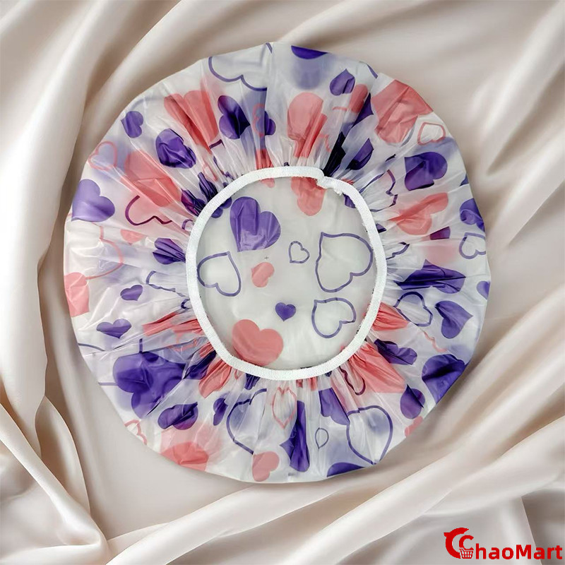 ChaoMart หมวกอาบน้ำ PE วัสดุป้องกันน้ำสุดดี – ใส่สบายไม่แน่นหัว - รูปที่ 7