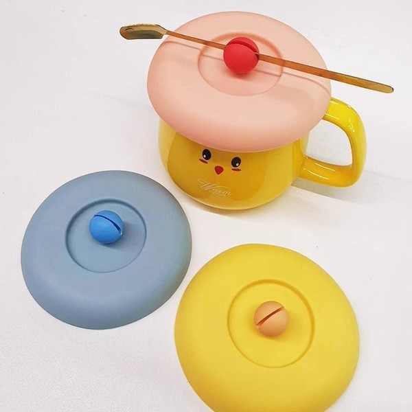 ฝาแก้ว ฝาแก้ว tyeso ถ้วยฝาแก้วสากลกระติกน้ําร้อนถ้วยฝาถ้วยอุปกรณ์เสริมซิลิโคนถ้วยเซรามิกถ้วยแก้วฝาป้