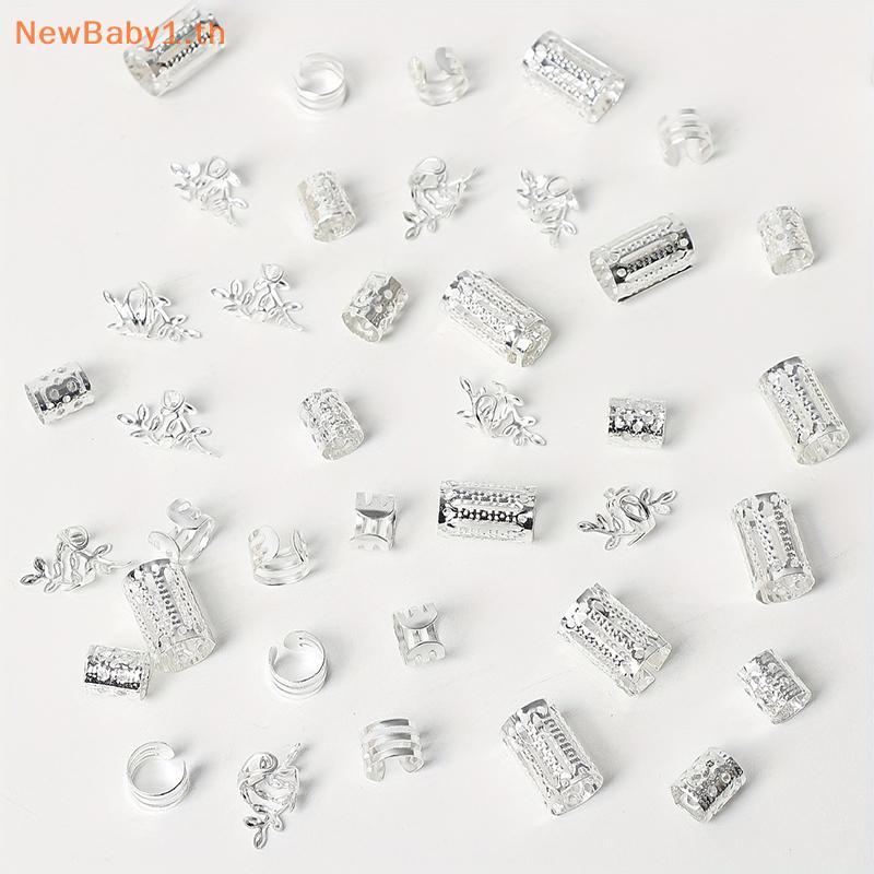 BABYONE 40 ชิ้น/เซ็ต Vintage Gold Silver Hollow แหวนผมผมเหล็กผม Pins Loop Decor อุปกรณ์เสริมผมล็อคเครื่องประดับผมสําหรับ Braid TH