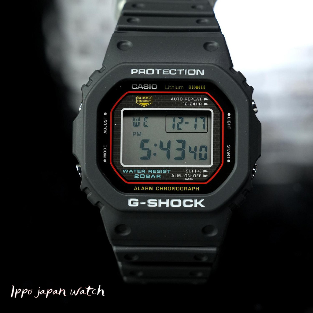 JDM DEC WATCH ★Casio G-SHOCK DW-5000R-1AJF นาฬิกาควอตซ์ชาย กันน้ำ 200 เมตร สายเรซิน กระจกธรรมดา ญี่ป