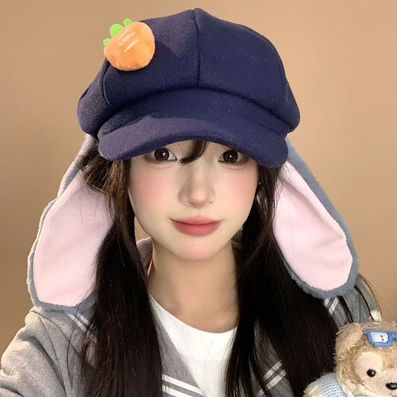 Animal City สินค้า cos Beret หมวก Fox Nick กระต่าย Judy หมวกแปดเหลี่ยมน่ารักตุ๊กตา Face-ดูจิตรกรน้อยหมวกอินเทรนด์ - รูปที่ 5
